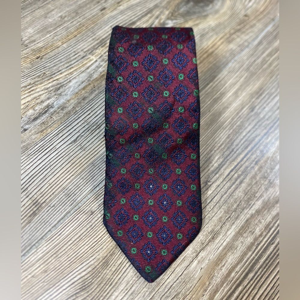 Givenchy Vintage Tie Silk Dress All-Over Print Businesswear, Authentic Bachrach